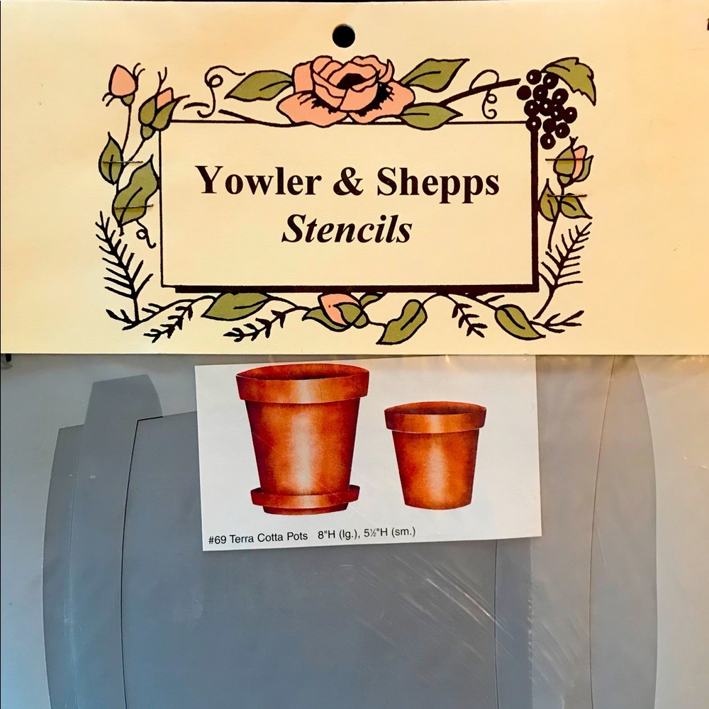 Vintage Terra Cotta Pots Yowler & Shepps Stencils